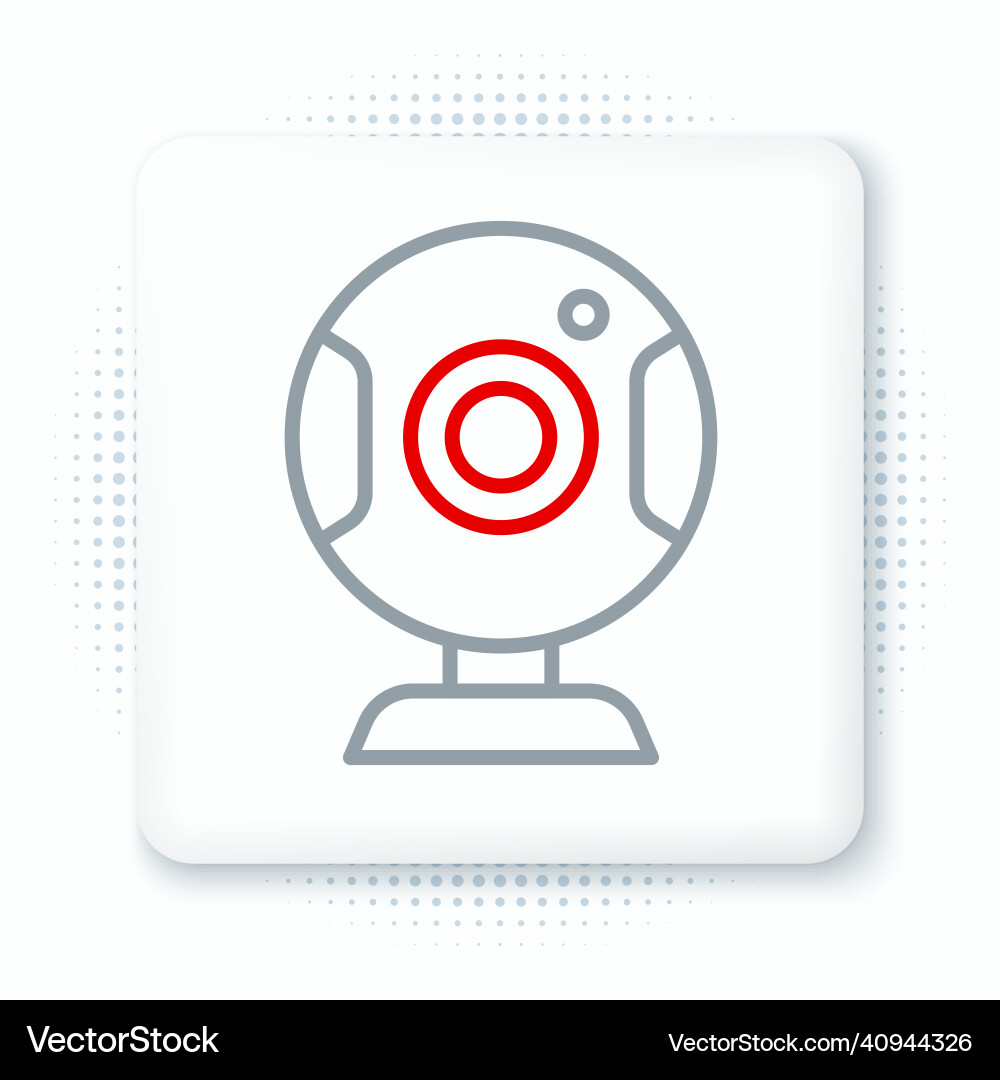 Line web camera icon isolated on white background Line web camera icon isolated on white background vector image