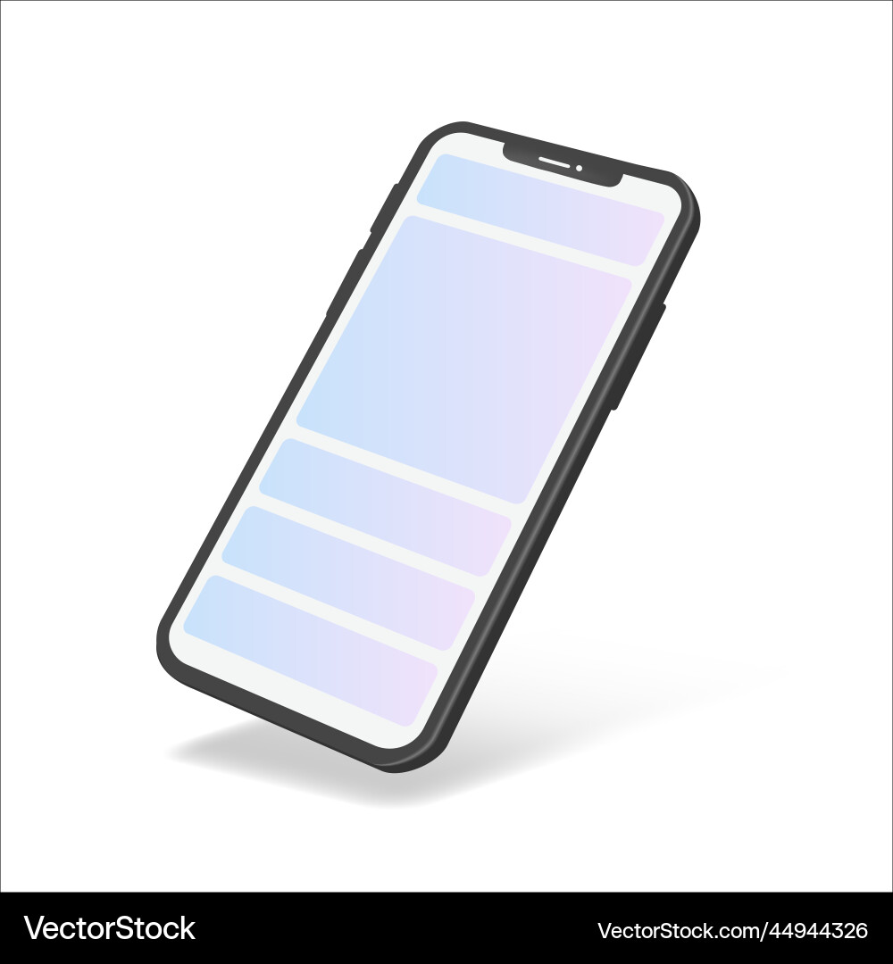 Realistic smartphone mockup device ui ux Realistic smartphone mockup device ui ux vector image