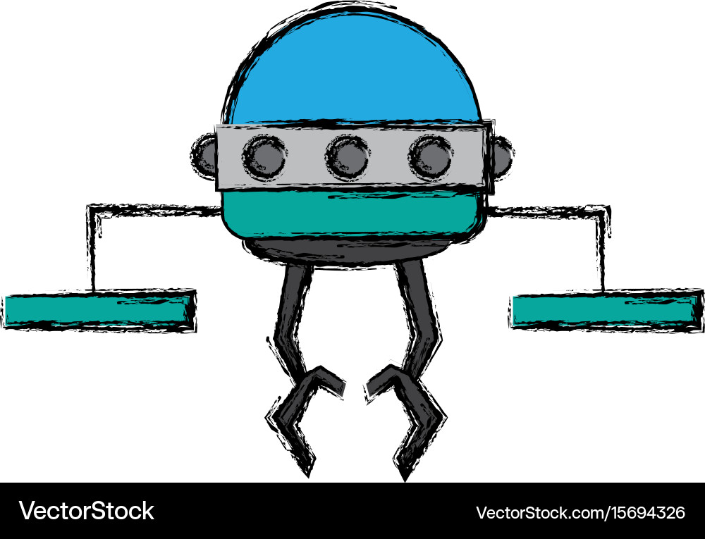 Robot arms technology device smart Vector Image