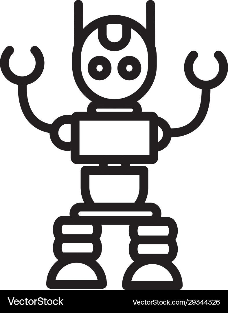 Robot avatar technology artificial machine linear Robot avatar technology artificial machine linear vector image