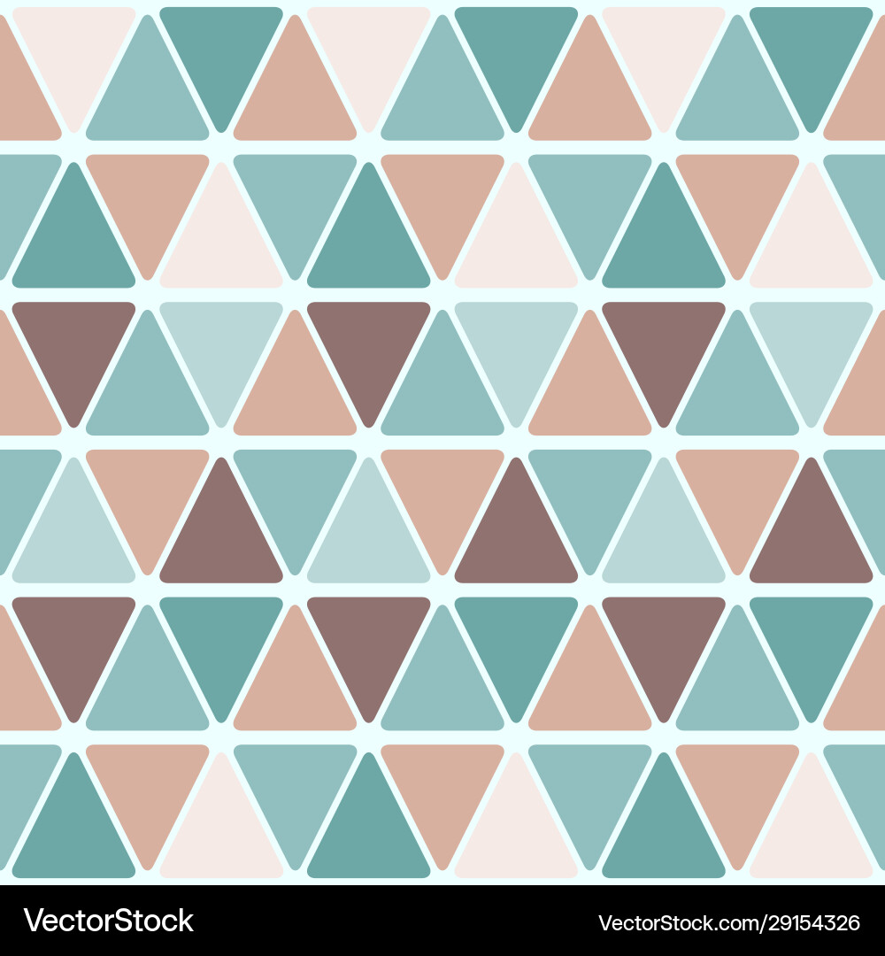 Seamless geometric pattern rounded triangles vector image