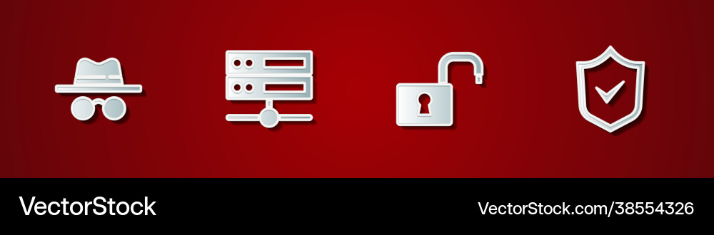 Set incognito mode server data web hosting Set incognito mode server data web hosting vector image
