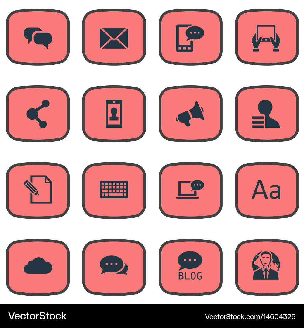 Set of simple user icons vector image