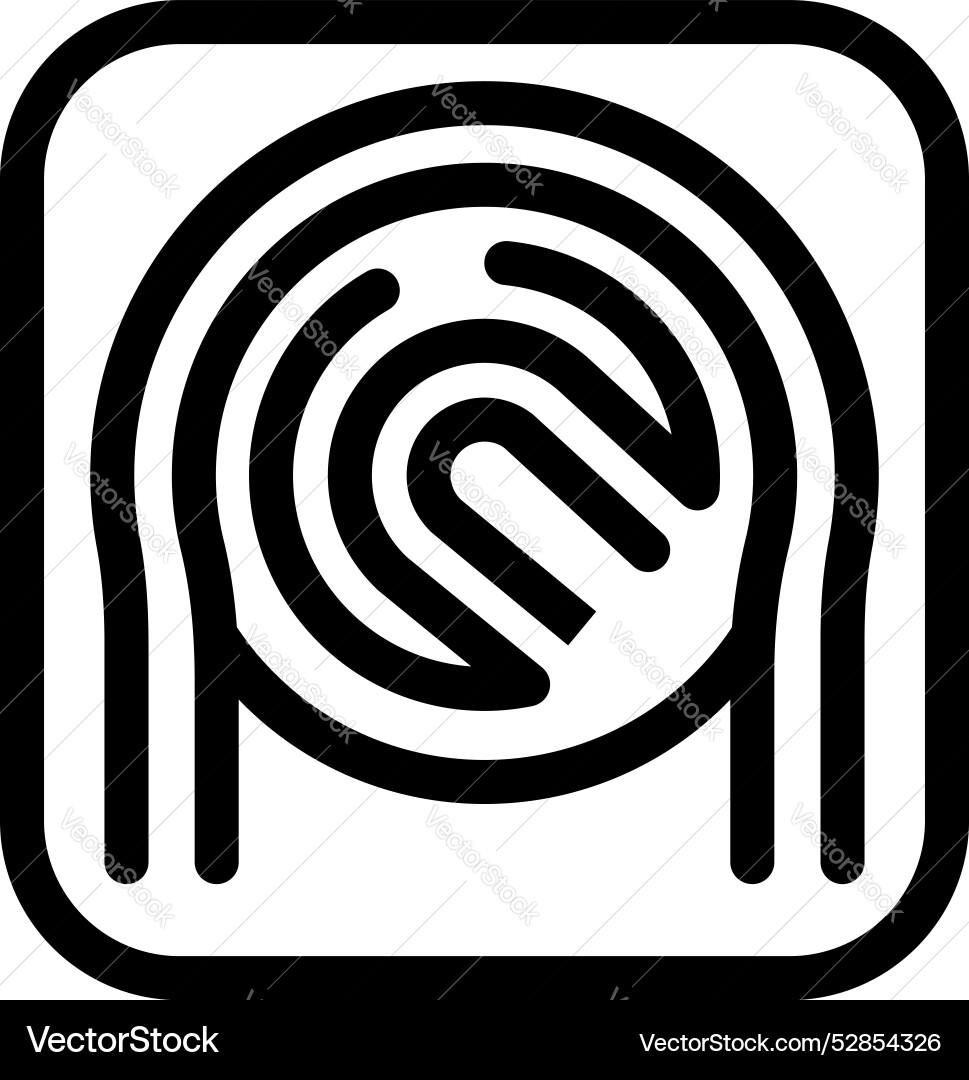 Simple fingerprint scan granting security access Simple fingerprint scan granting security access vector image