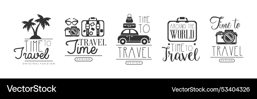 Time to travel original design with object Time to travel original design with object Vector Image