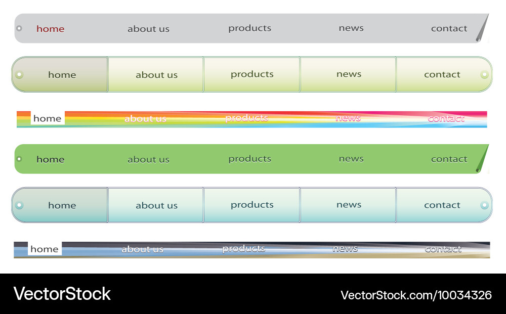 Web navigation templates vector image