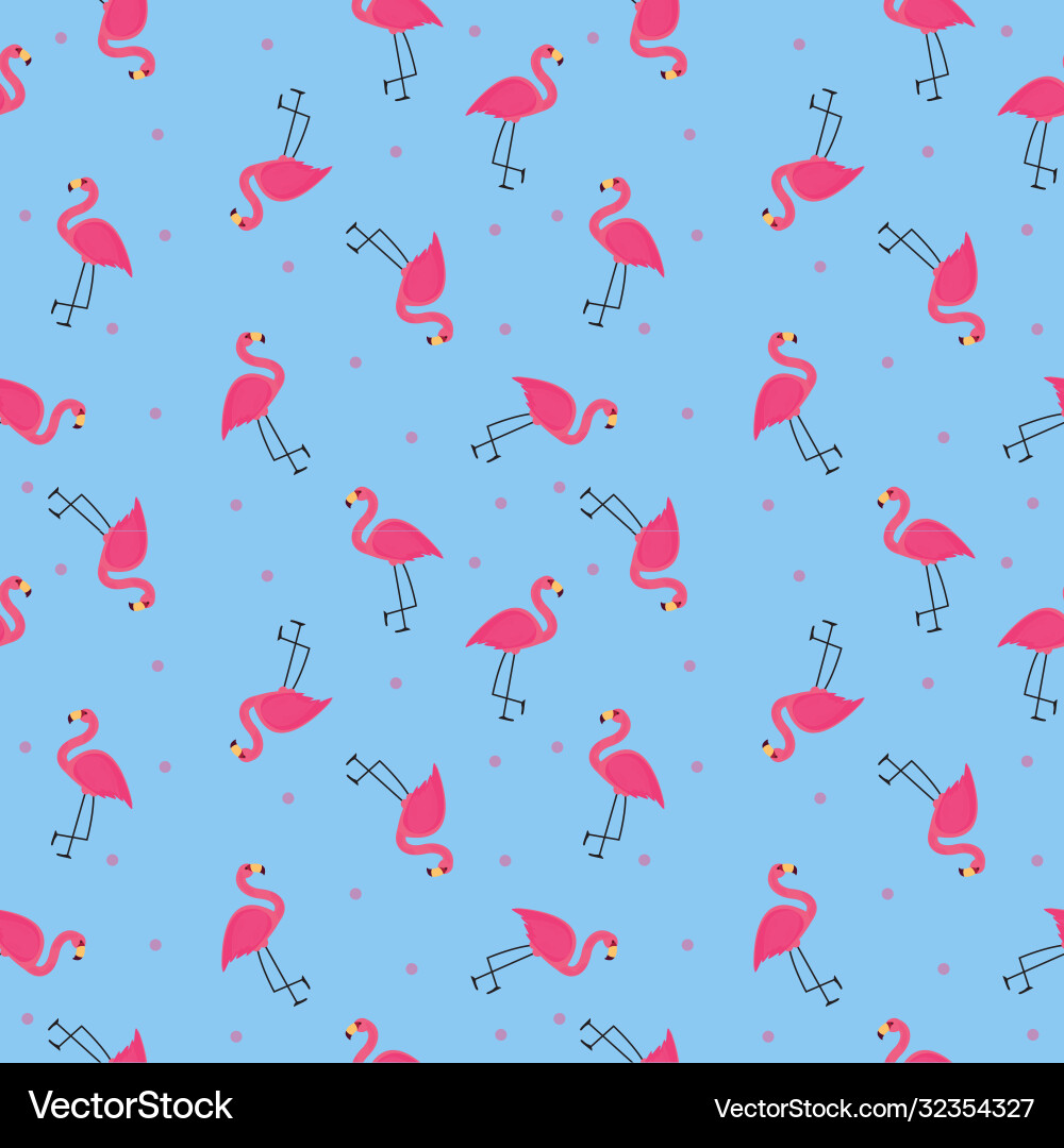 Abstract flamingo seamless pattern background Vector Image