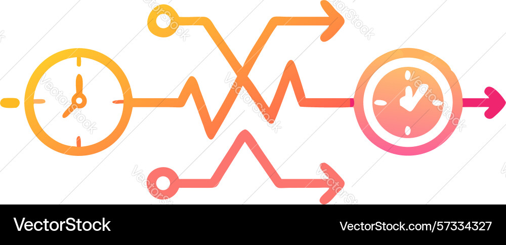 Abstract time data flow arrows design vector image
