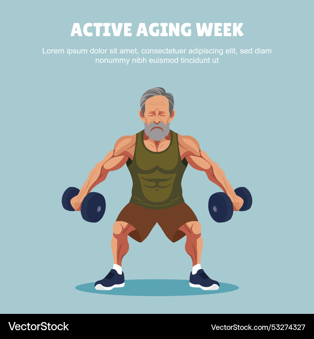 Active aging week background Active aging week background Vector Image