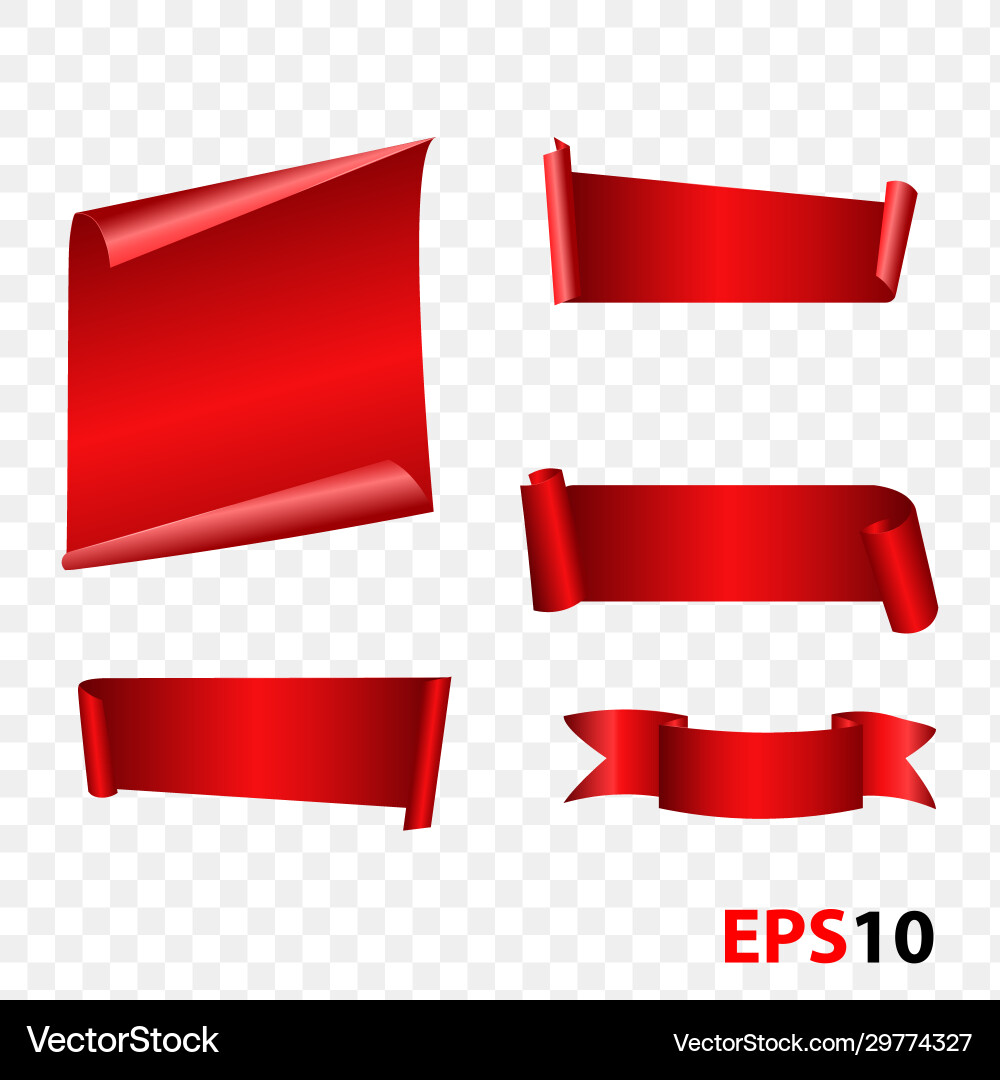 Banner badge ribbon set Banner badge ribbon set vector image