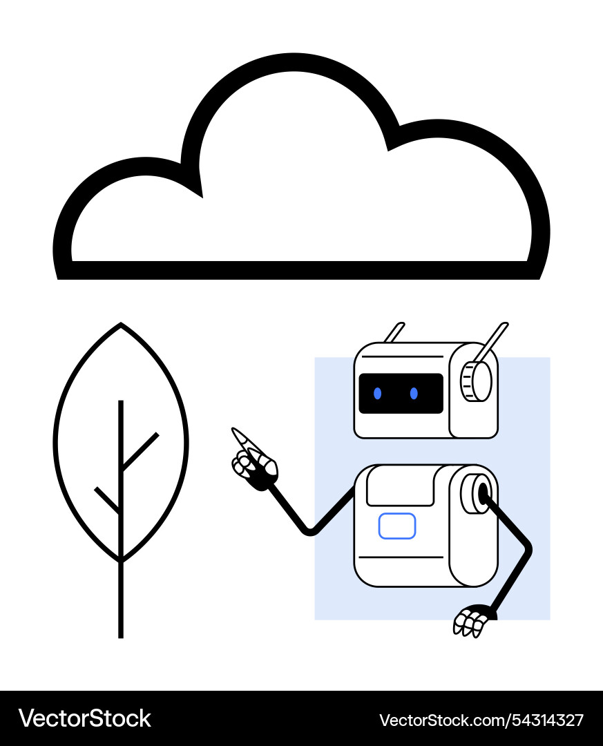 Cloud computing and ai integration Cloud computing and ai integration vector image