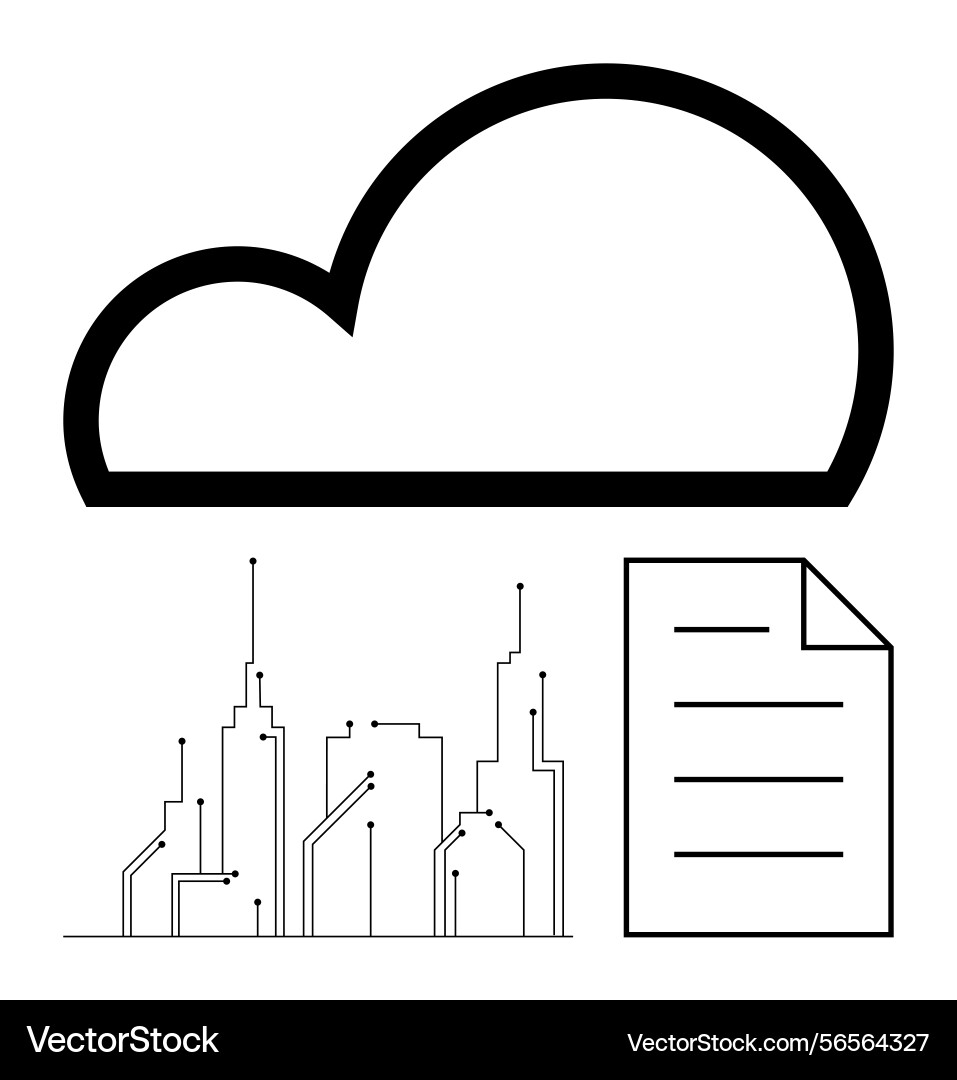 Cloud computing with digital infrastructure Cloud computing with digital infrastructure vector image