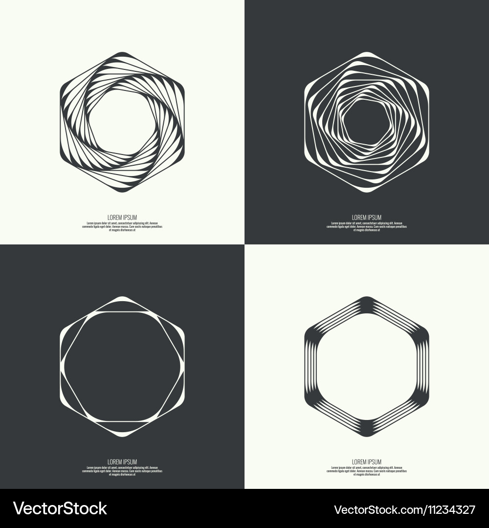 Geometric Hexagon Abstract Background Vector Image