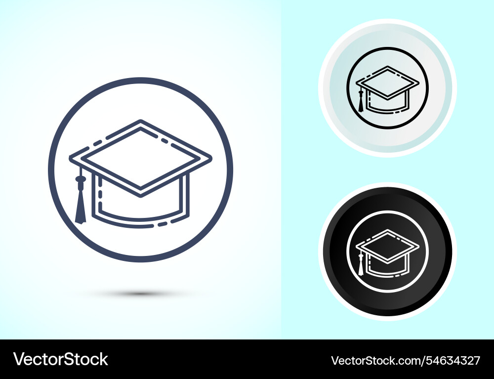 Graduation hat icon design academic cap Vector Image