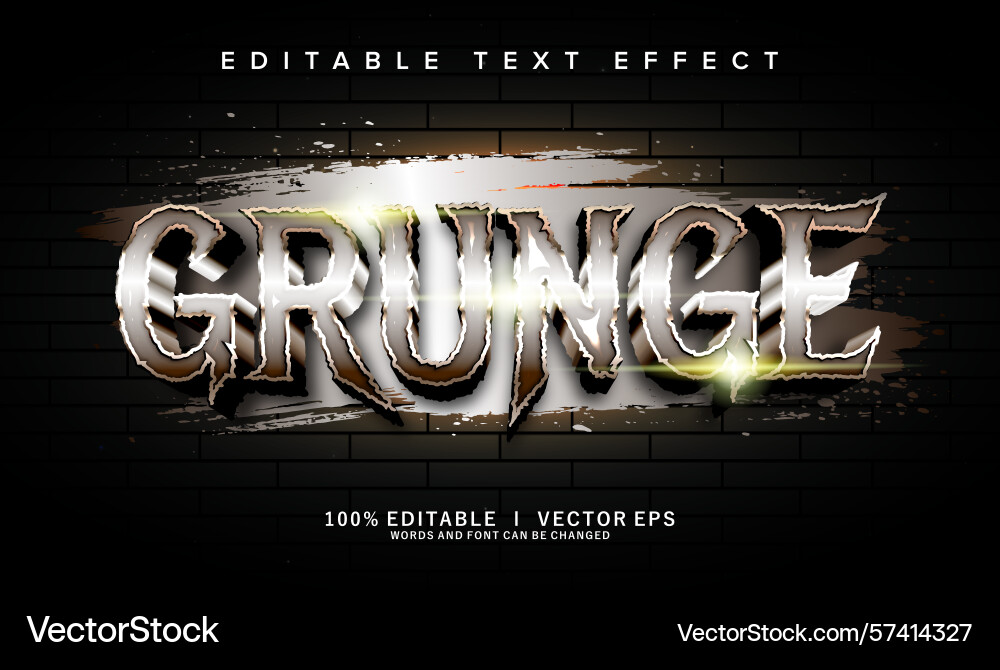 Grunge text effect with modern style design Grunge text effect with modern style design vector image