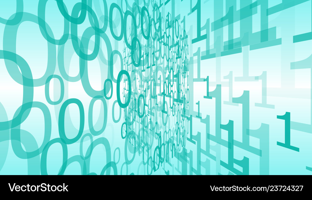 Mint green color computer cloud random numbers Mint green color computer cloud random numbers vector image