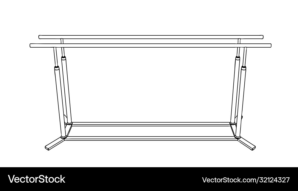 Parallel bars outline front view Vector Image