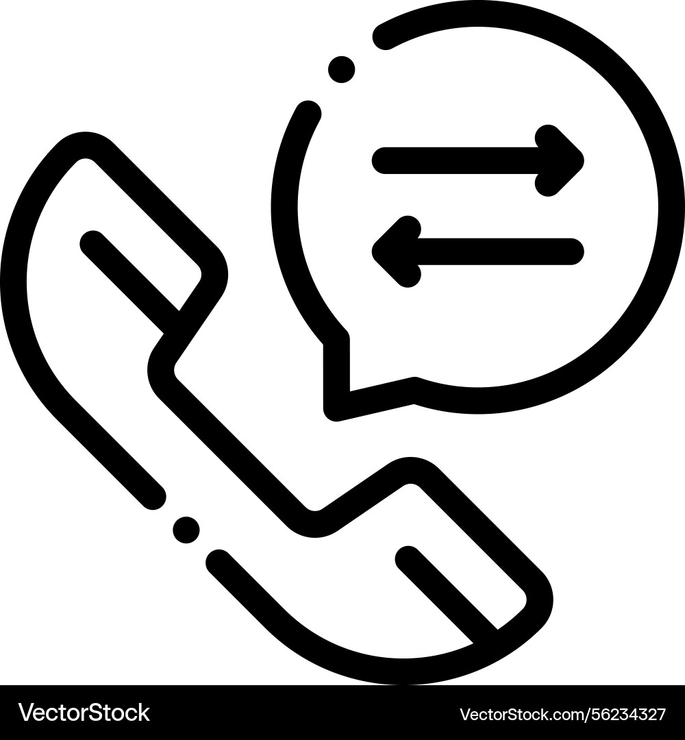 Phone call icon thin linear style design isolated Phone call icon thin linear style design isolated Vector Image
