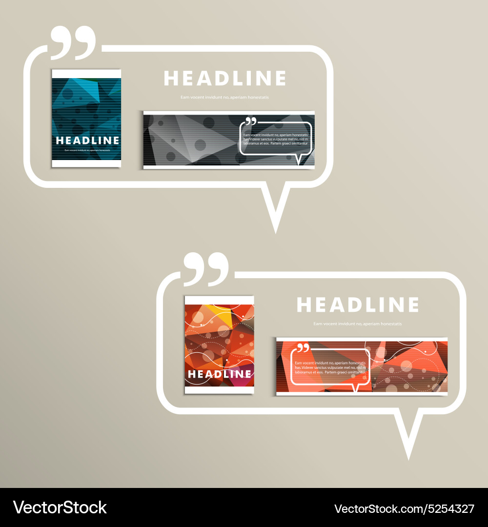 Set for design in abstract style vector image