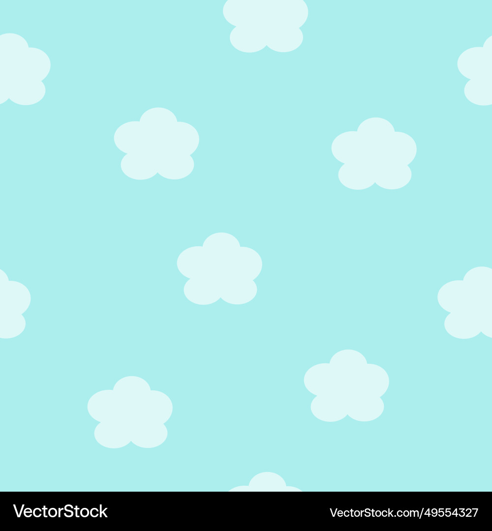 Simple clouds seamless pattern background vector image