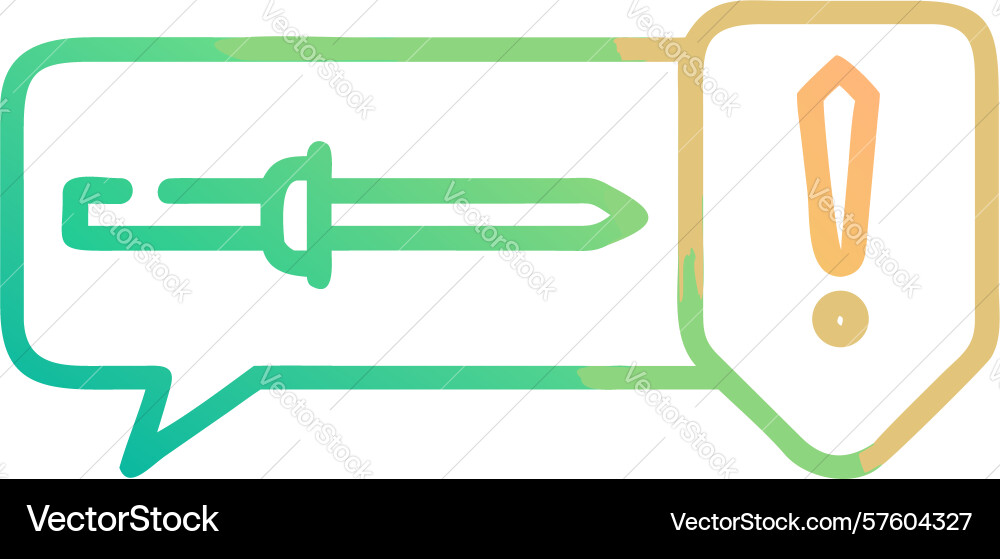 Stylus message alert digital annotation warning vector image