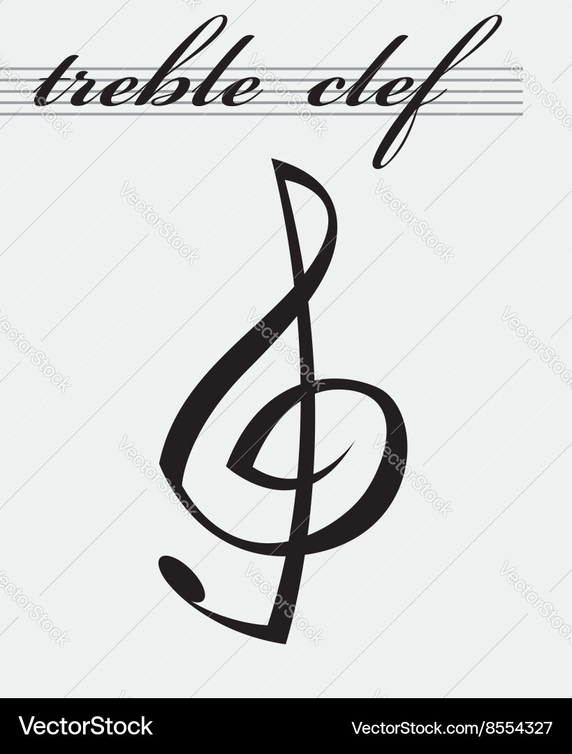 Treble clef icon Vector Image