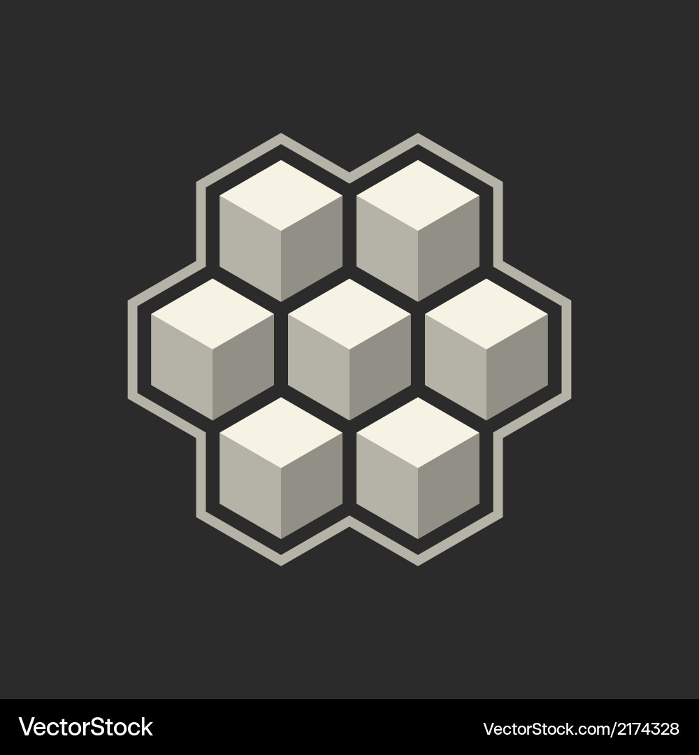 3D Cube Icon - Modern Abstract vector image