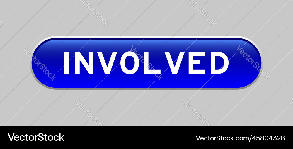 Blue color capsule shape button with word Blue color capsule shape button with word vector image