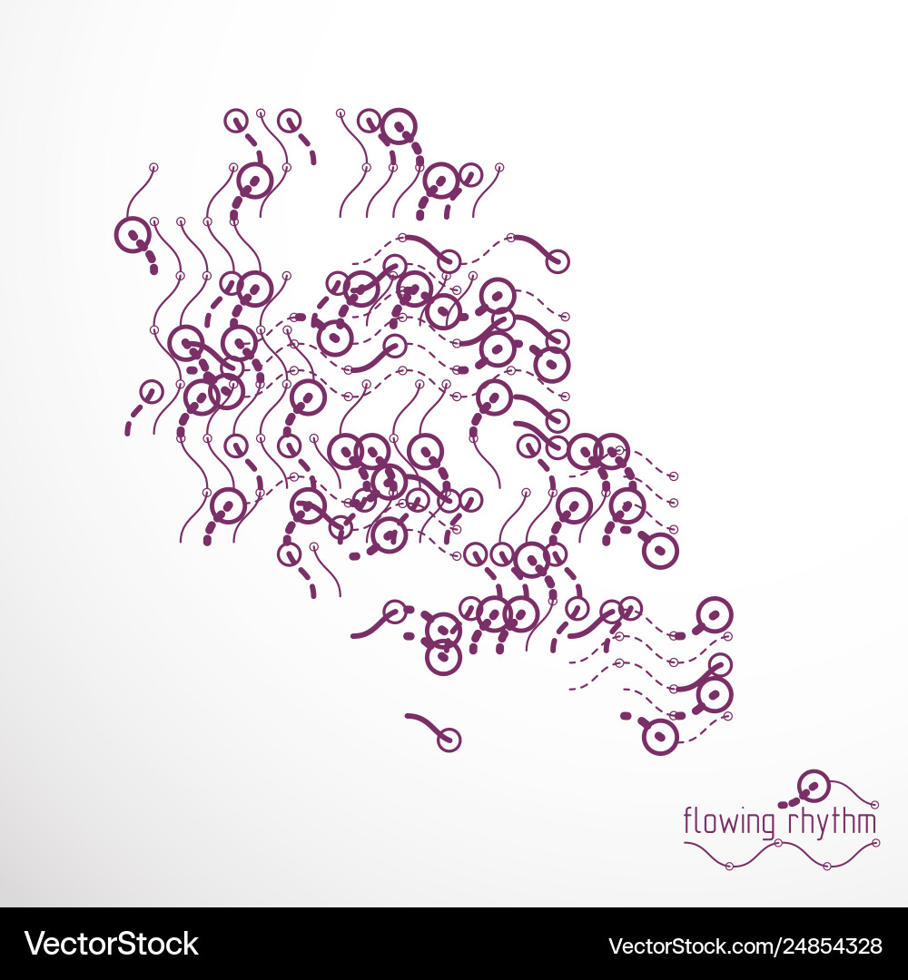 Cybernetic background chaotic abstract lines Vector Image