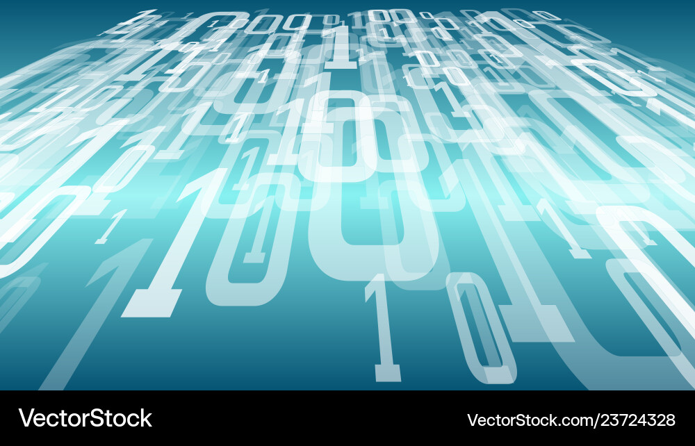 Daten binäre Code-Algorithmus maschinelles Lernen vektorbild