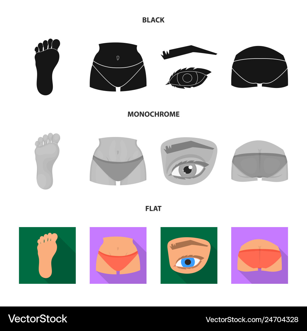 Design of body and part sign set Design of body and part sign set vector image