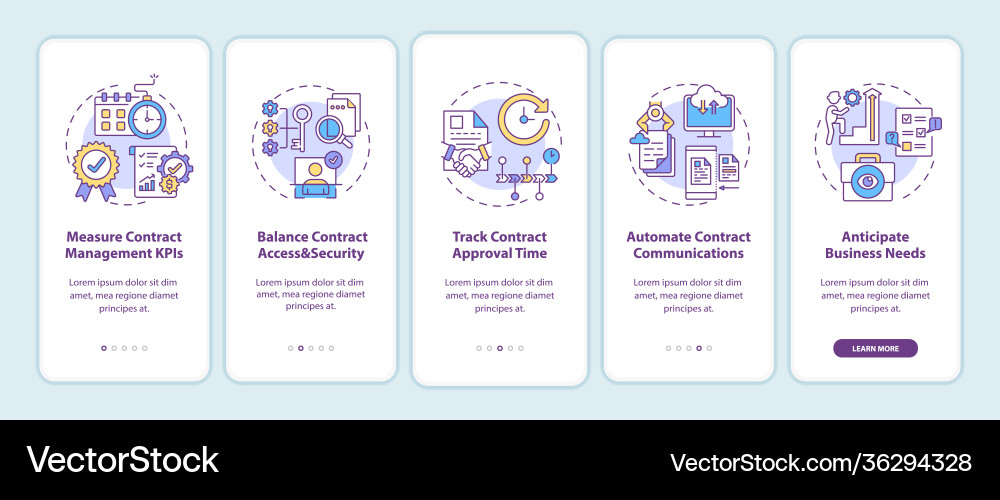 Efficient contract management tips onboarding Efficient contract management tips onboarding Vector Image