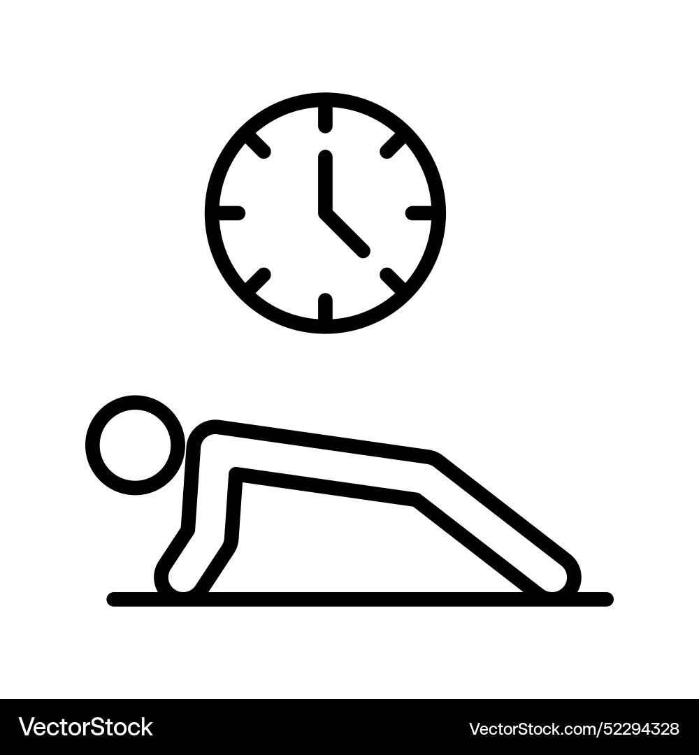 Exercise time icon linear logo mark in black Vector Image