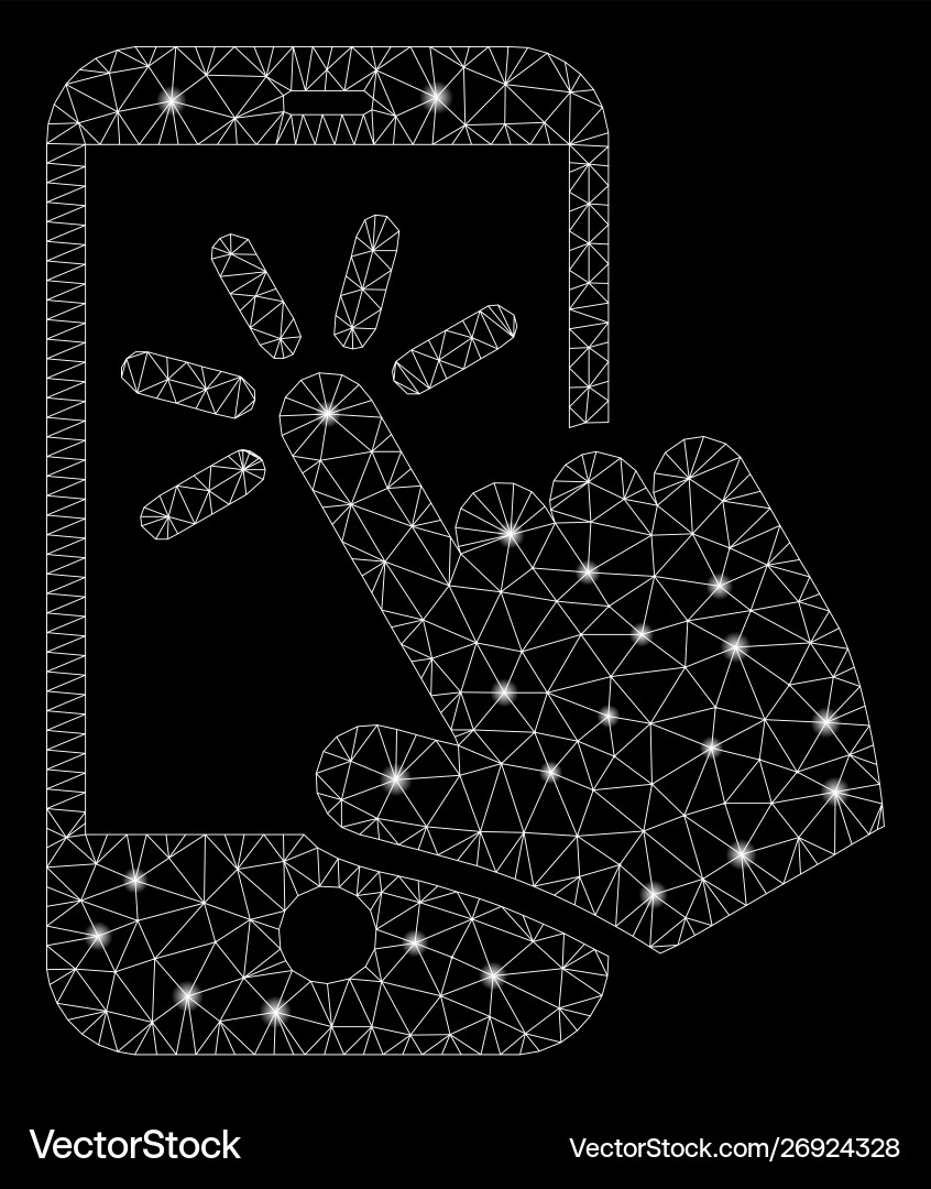 Flare mesh network smartphone click with Flare mesh network smartphone click with vector image
