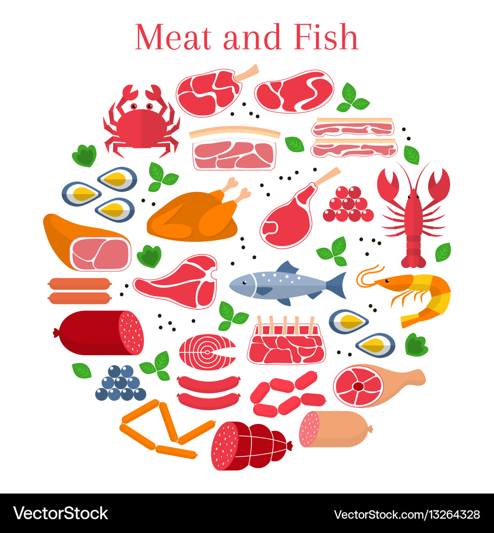 Flat with different kinds vector image