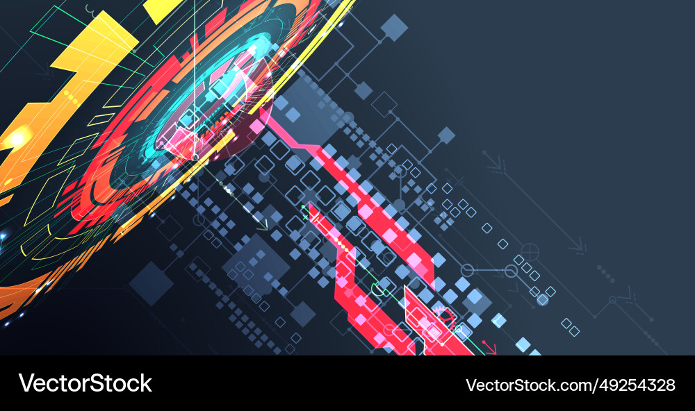 Handmade abstract technology concept circuit Handmade abstract technology concept circuit Vector Image
