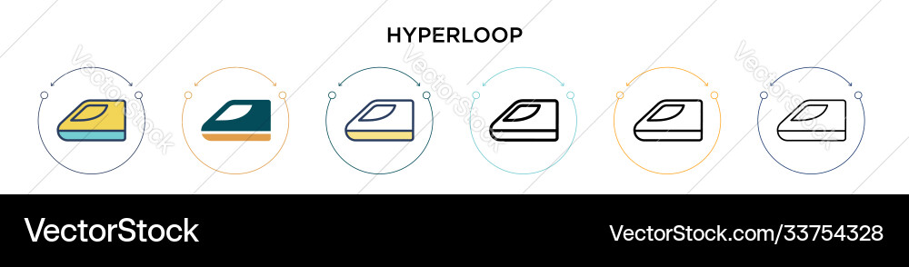 Hyperloop icon in filled thin line outline Hyperloop icon in filled thin line outline vector image