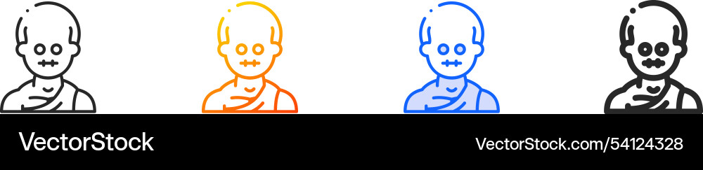Mutant iconthin linear gradient blue stroke Vector Image