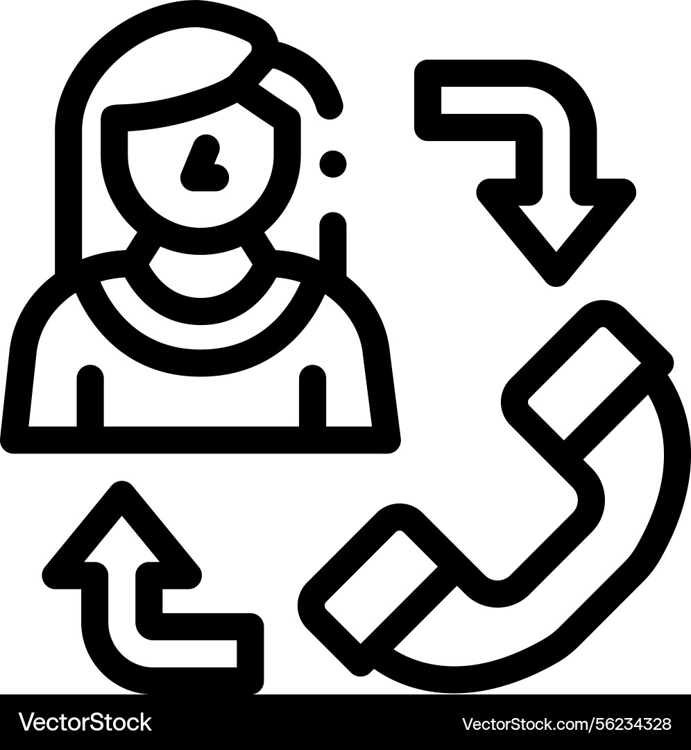 Phone call icon thin linear style design isolated Phone call icon thin linear style design isolated vector image