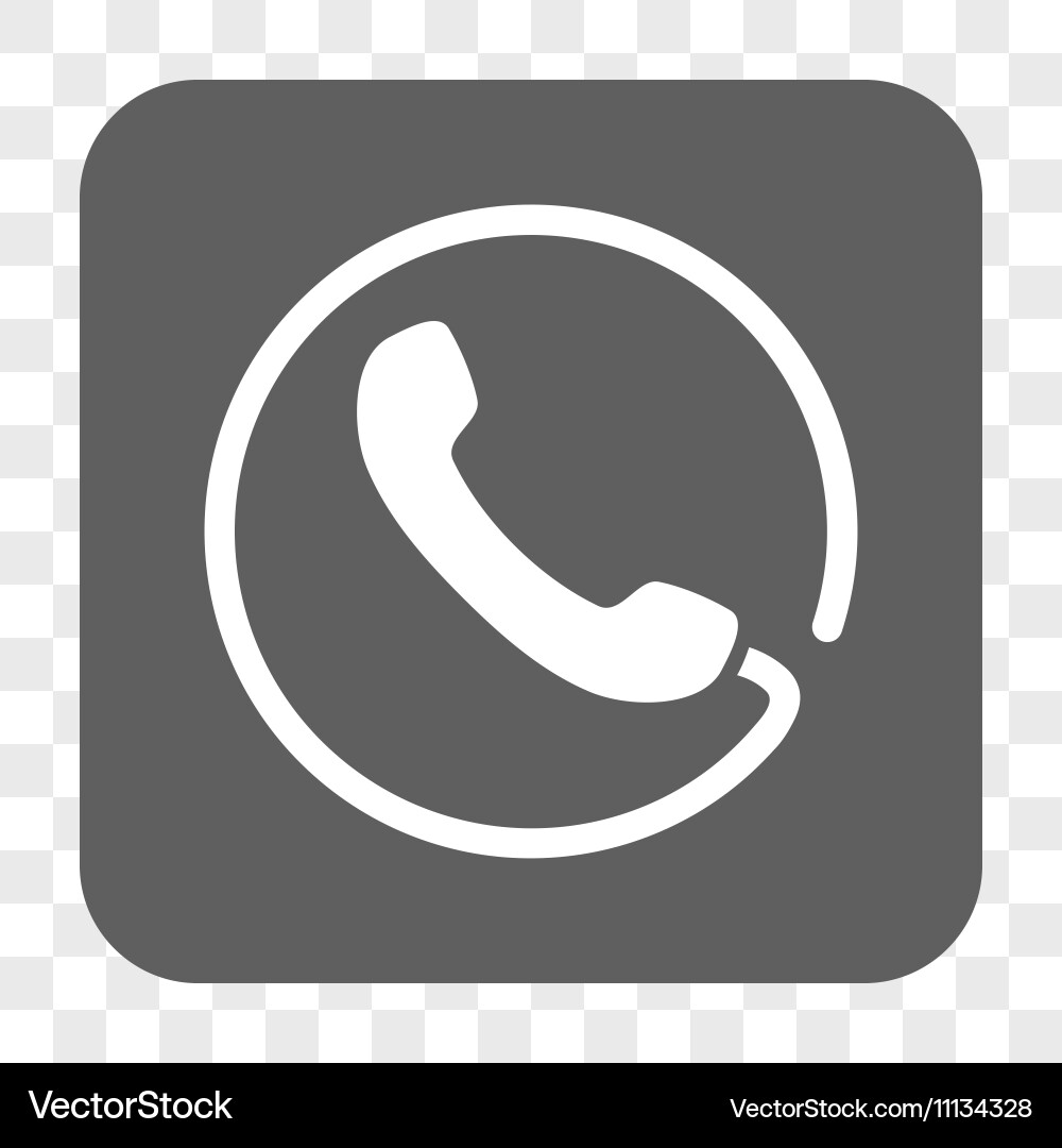Phone rounded square button vector image