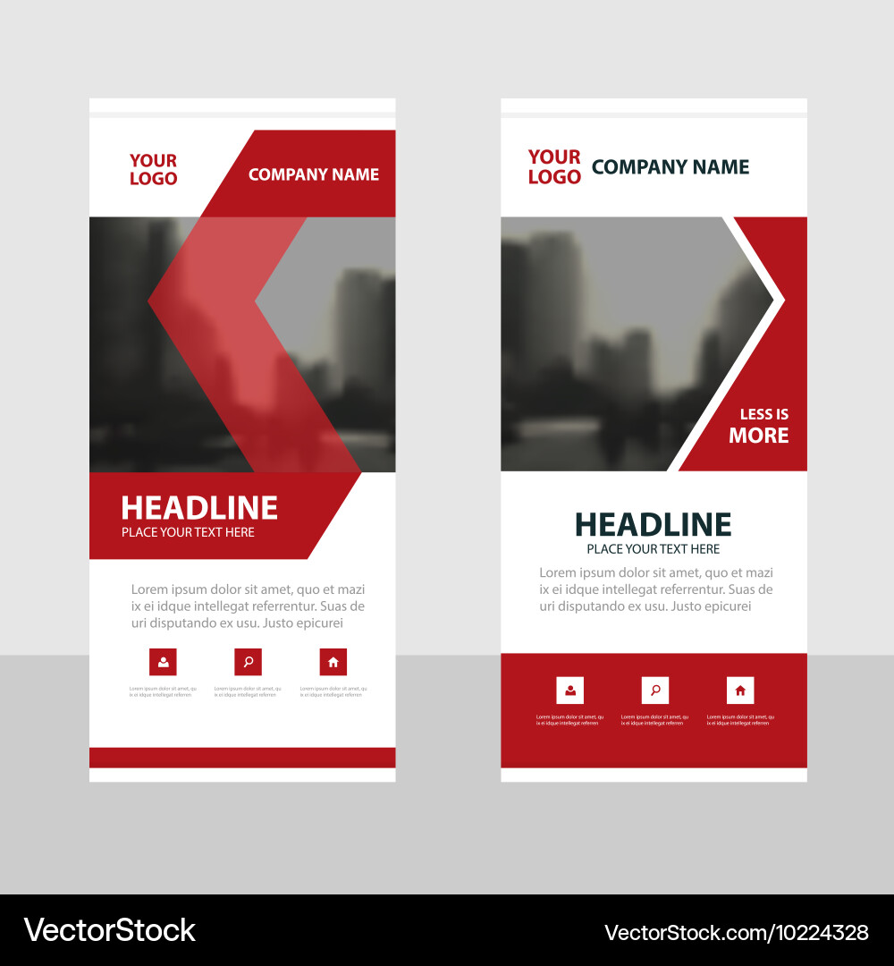 Red Business Roll-Up Banner Vector Image