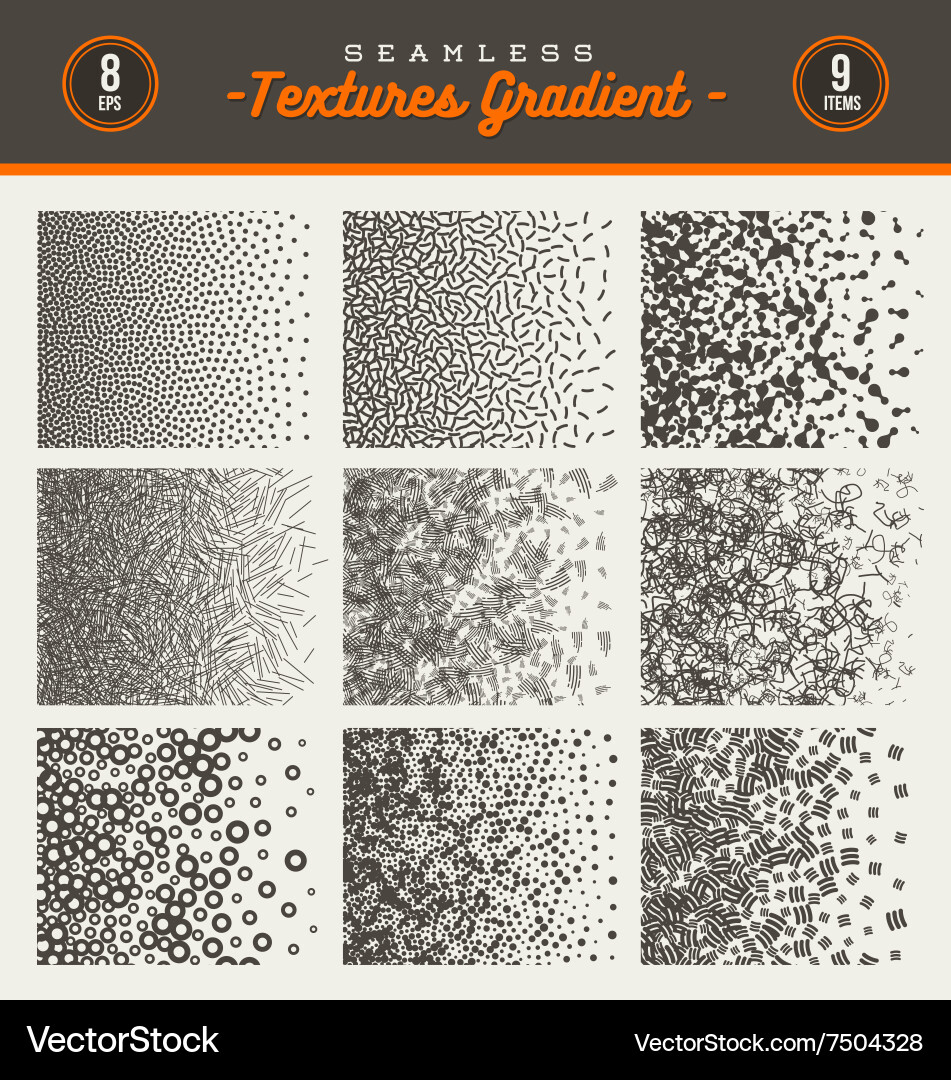 Seamless Gradients & Textures Vector Image