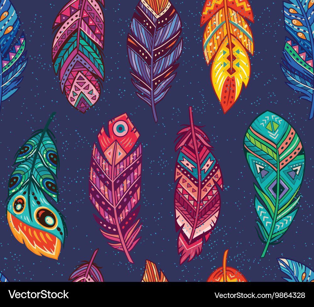 Seamless pattern with colored abstract vector image