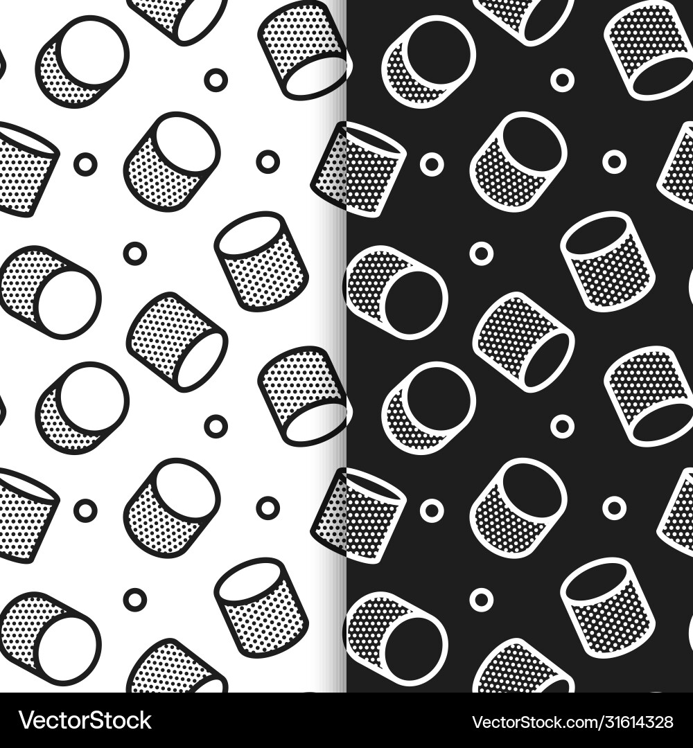 Set seamless endless patterns with graphic Set seamless endless patterns with graphic Vector Image