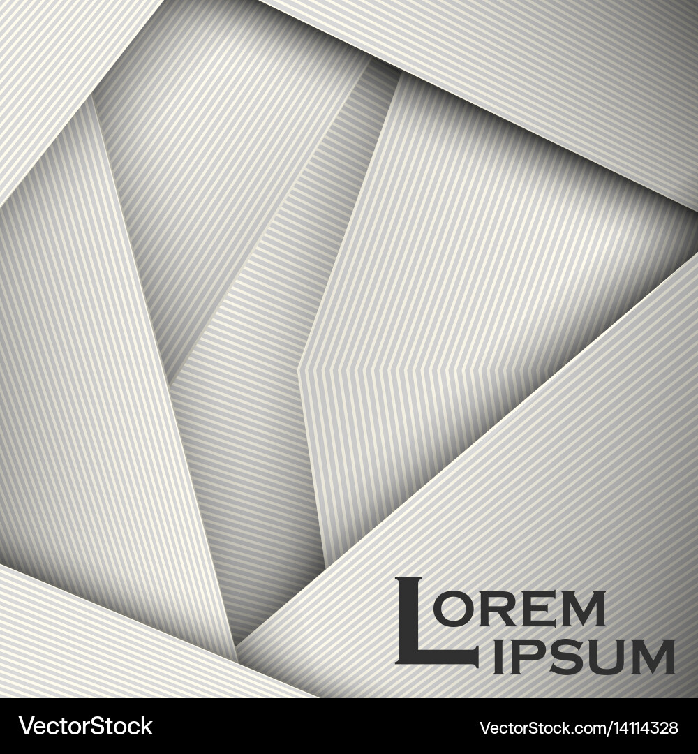 White abstract line card background use Vector Image