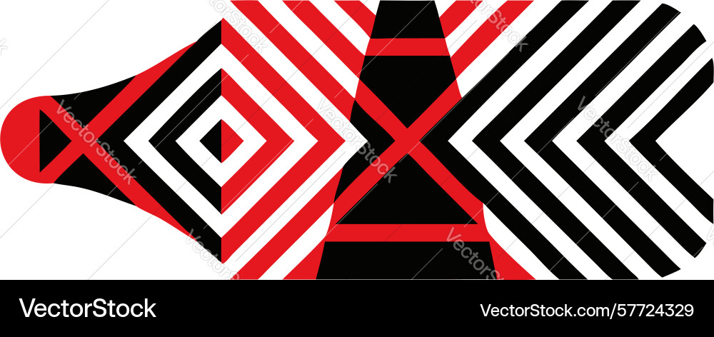 Abstract bell with geometric pattern design vector image