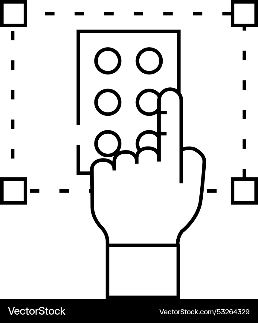 Accessibility ux ui design line icon Accessibility ux ui design line icon vector image