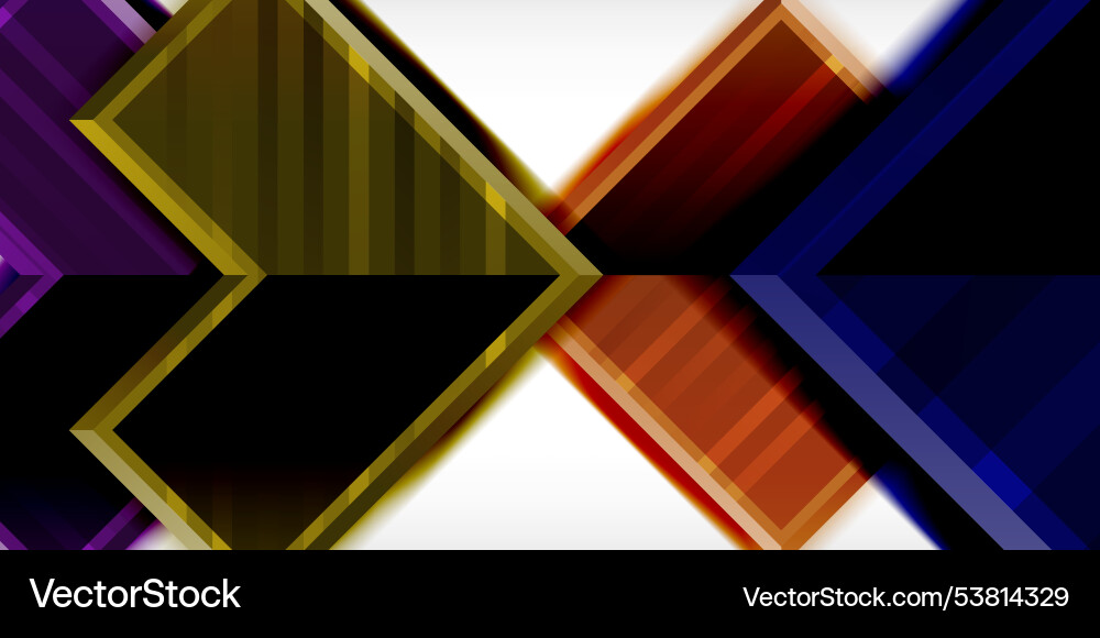 Arrow symbols created with 3d effects and line Vector Image