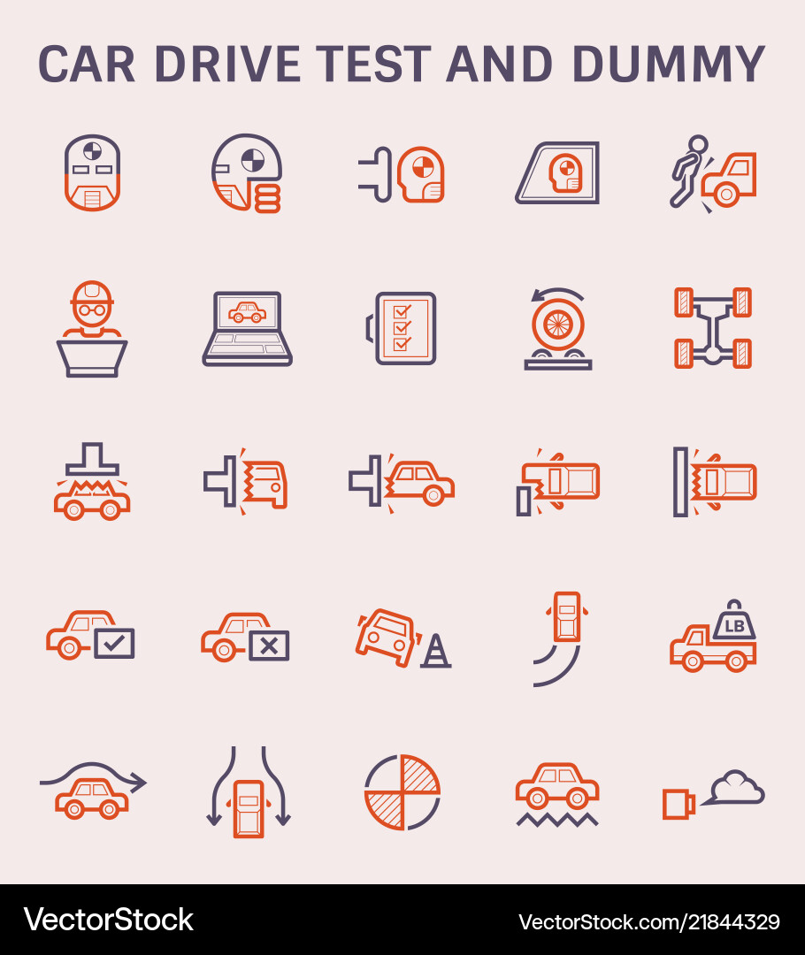 Car test icon Car test icon vector image