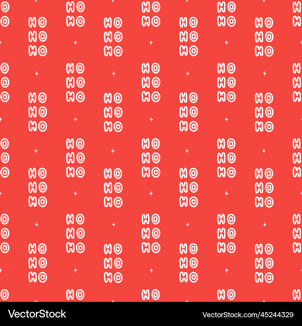 Christmas simple pattern with phrase ho Christmas simple pattern with phrase ho vector image